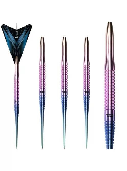 Dart szett steel Caliburn TTD T3, 7g, Titanium - Rainbow
