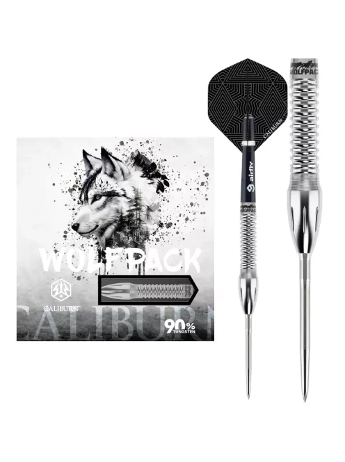 darts szett steel Caliburn Wolfpack W4 steel - 20gr, 90%