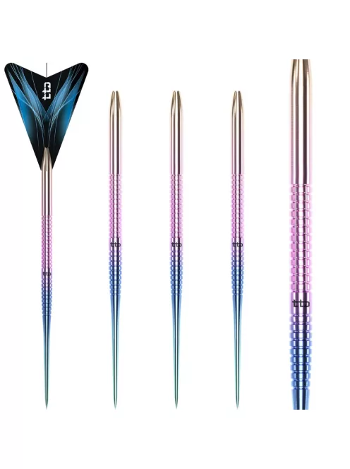 Darts szett steel Caliburn TTD  Titanium T1 Rainbow  - 5g
