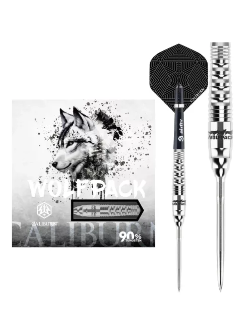 darts szett steel Caliburn Wolfpack W3 steel - 21g, 90%