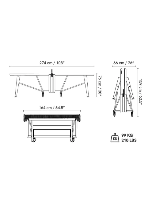 ping pong asztal Cornilleau Origin Move