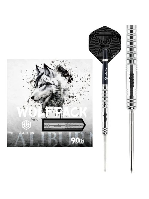 darts szett steel Caliburn Wolfpack W6 steel - 22g, 90%