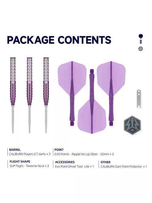 darts szett steel Caliburn Awakening E.T 24gr, 90%