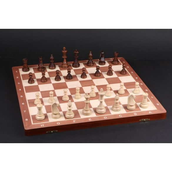 sakk készlet Tournament NO 6. (kézzel készített tábla, és figurák)