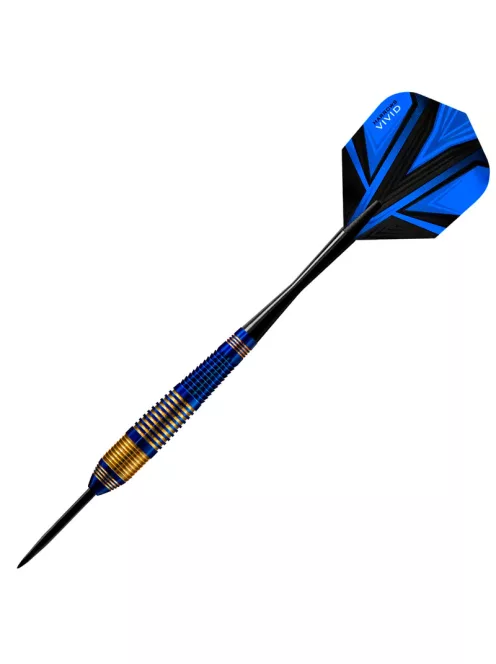 Dart set Harrows steel, Vivid R blue, 21g, brass