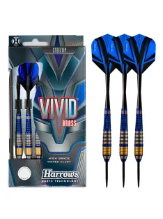 Dart set Harrows steel, Vivid R blue, 21g, brass