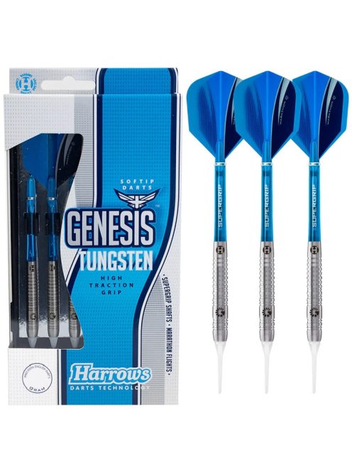 Dart szett Harrows soft, 18g, Genesis Style A, 60% wolfram gravírozott
