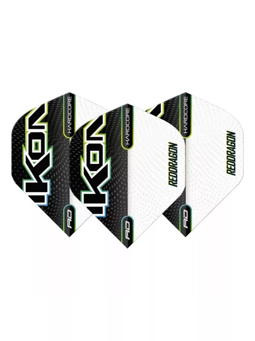 Dart toll Red Dragon Ikon fekete és fehér No2, 100 mikron