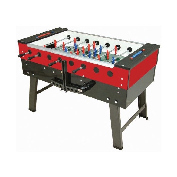 Foosball table, FAS San Siro red-black (glass, standard rod, without coin tester and lighting)