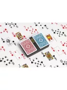 KEM Jacquard Wide Jumbo (Green and Burgundy) Poker Cards, Double Pack