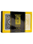 Poker card KEM Black/Gold wide 100% plastic double deck