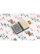 Poker card KEM Black/Gold wide 100% plastic double deck