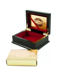 24K gold plated poker card deck in a gift box