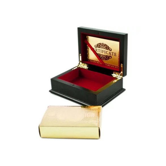 24K gold plated poker card deck in a gift box