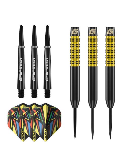 Darts szett GOAT Athlete Yellow steel réz, 12g 