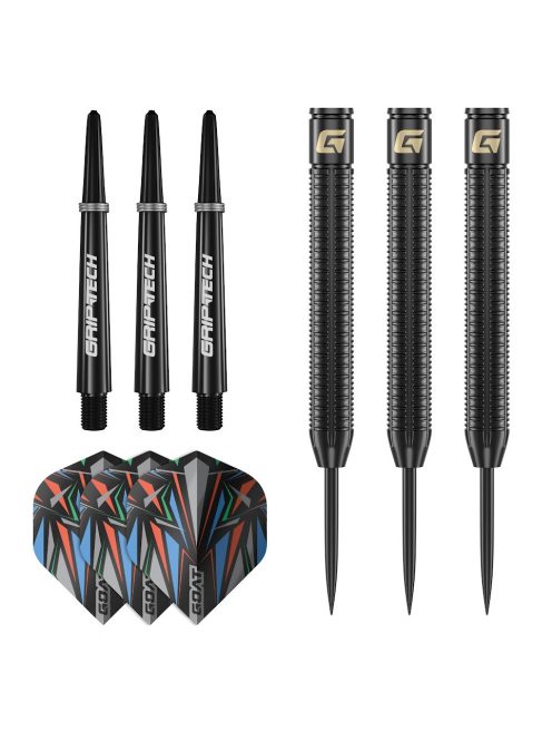 Darts szett GOAT Athlete Black steel, réz, 13g