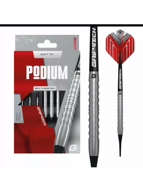 Darts szett soft GOAT Podium Silver, 18g, 80%