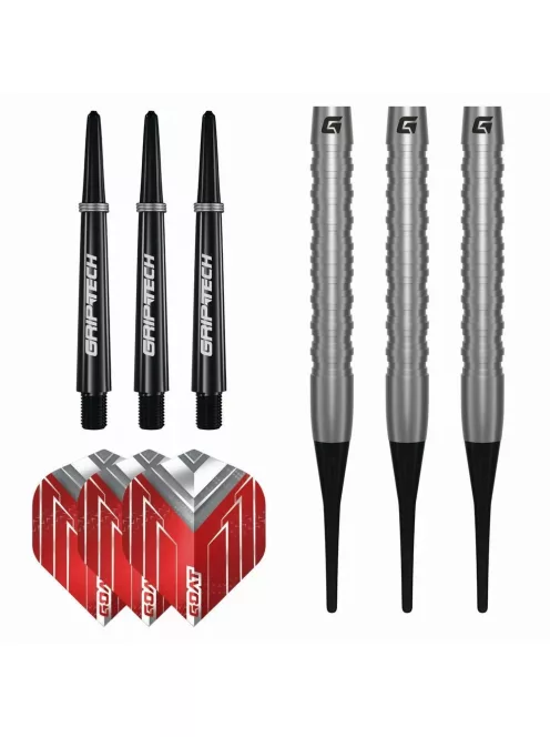 Darts szett soft GOAT Podium Silver, 18g, 80%