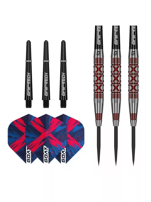 Darts szett steel GOAT Strikes 25,5g, 90%