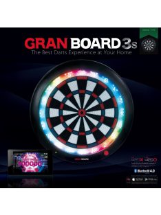   dartsgép elektromos online, Granboard3s Green, verseny méretű szektorokkal
