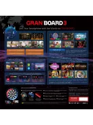 dartsgép elektromos online, Granboard3s Blue, verseny méretű szektorokkal 