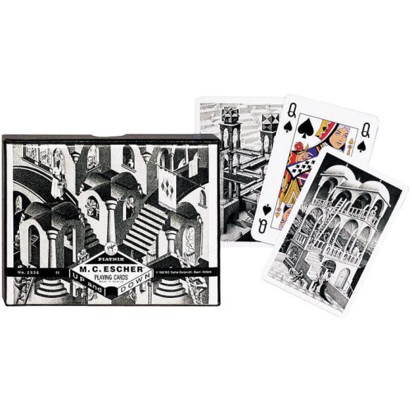 M. C. Escher "Up and Down", luxury bridge/skating cards, double pack