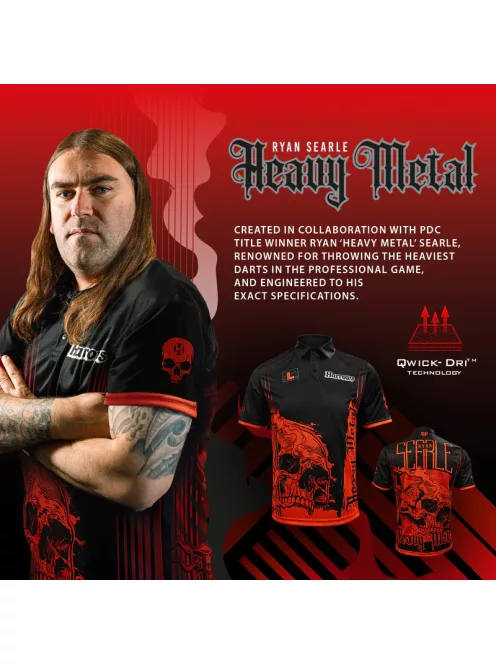 dart ing / mez Harrows Ryan Searle Heavy Metal 2026, S-5XL méretben