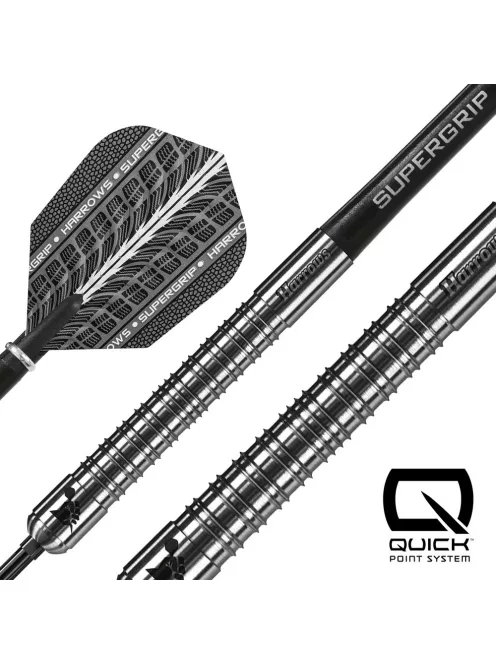 dart szett Harrows steel Supergrip 90% Quick Point, 21g