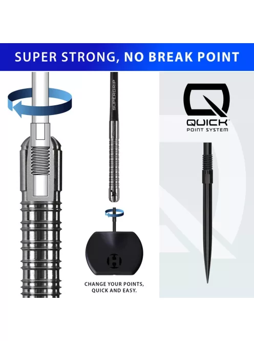 dart szett Harrows steel Supergrip 90% Quick Point, 23g