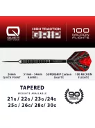dart szett Harrows steel Supergrip 90 Black Edition Quick Point Steeldarts, 30g