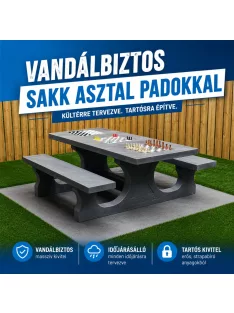   közterületi HeBlad sakkasztal "B VERZIÓ", 950 kg