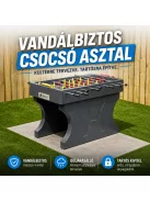 közterületi HeBlad csocsó asztal vandálbiztos (antracit színben), 1360 kg
