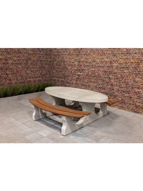 public HeBlad table with benches in many versions