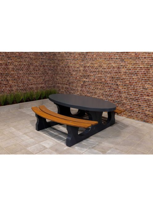 public HeBlad table with benches in many versions