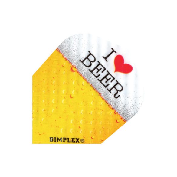 Dart pen Harrows Dimplex yellow/white "I love Beer"