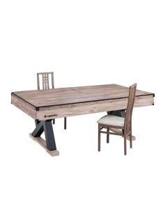   3 in 1 pool biliárdasztal inSPORTline Residento paddal (pool biliárd, étkező, ping pong asztal) sötét fa színben