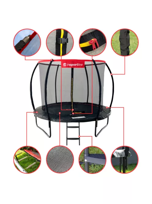 Trambulin szett inSPORTline Flea PRO 244 cm