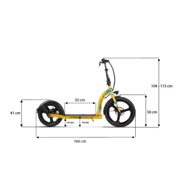 Elektromos roller W-TEC Richbit 20/16" - sárga