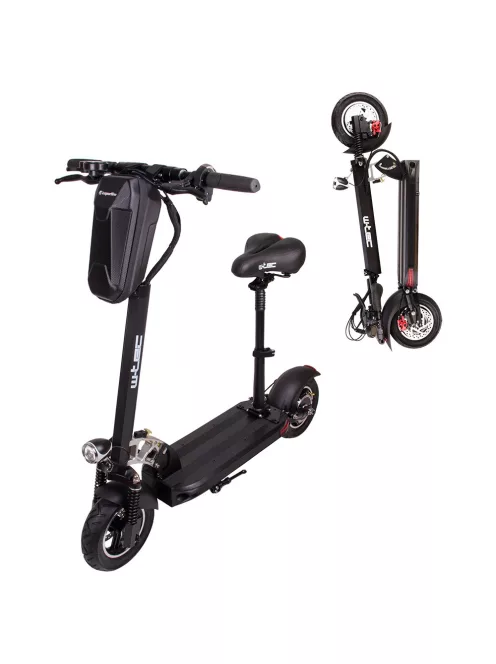 Elektromos roller W-TEC Tenmark III üléssel és táskával - fekete