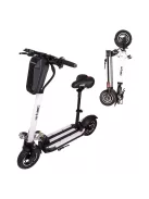 Elektromos roller W-TEC Tenmark III üléssel és táskával - fehér