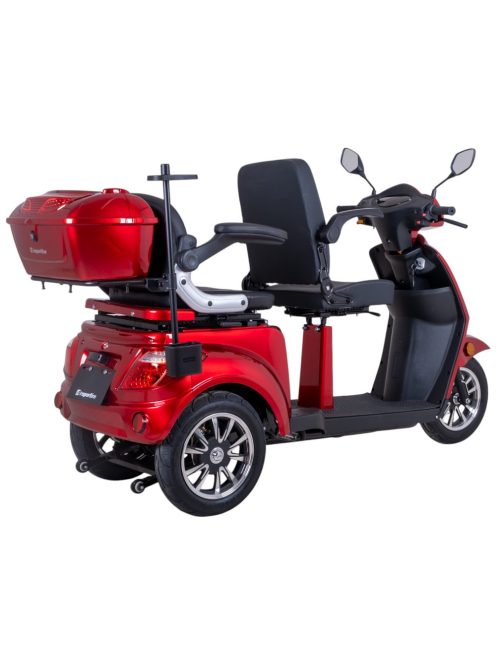 Kétszemélyes háromkerekű elektromos robogó inSPORTline Zorica Duo - barna