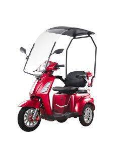   Elektromos háromkerekű robogó tetővel inSPORTline Zorica - piros