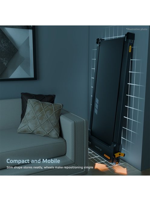 ZenRun NOON gyaloglópad, sétapad és masszázspad, 1-12km/ó, 100x40cm futófelület, 5% dőlésszög, 5 program, 120kg terhelhetőség, 25kg, távirányító