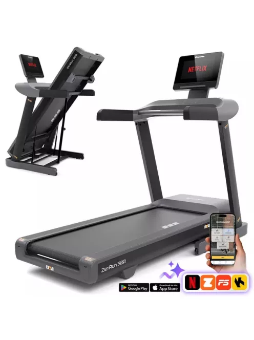 Futópad inSPORTline ZenRun 300, 15,6"-os TFT érintőképernyős kijelző, 22 km/h sebesség, Easy Fold rendszer, Silent Motion technológia