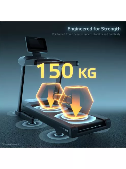 Futópad inSPORTline ZenRun 300, 15,6"-os TFT érintőképernyős kijelző, 22 km/h sebesség, Easy Fold rendszer, Silent Motion technológia