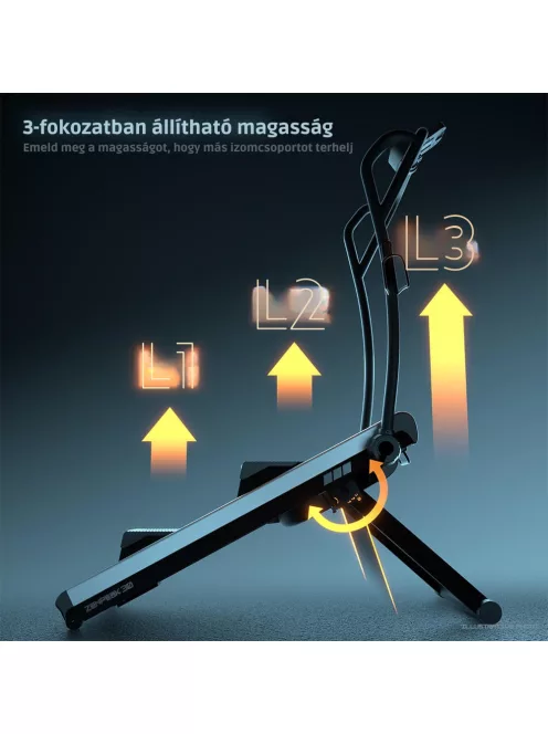 Lépcsőzőgép inSPORTline ZenPeak 30, elektromos terhelés, csúszásmentes felület, kapaszkodók, LCD kijelző, italtartó, iConsole+, taposógép