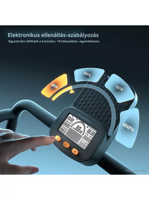 Lépcsőzőgép inSPORTline ZenPeak 30, elektromos terhelés, csúszásmentes felület, kapaszkodók, LCD kijelző, italtartó, iConsole+, taposógép