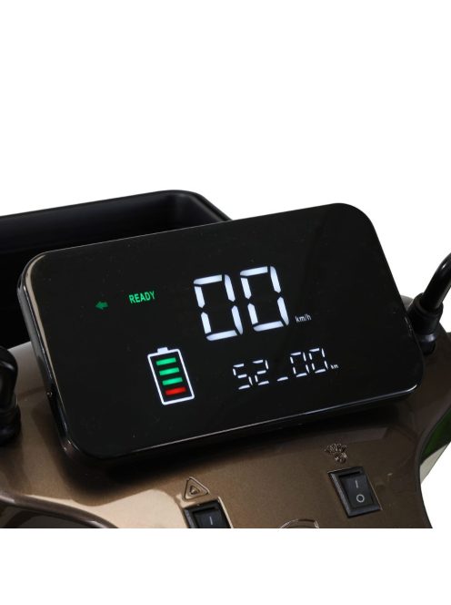 Négykerekű elektromos robogó inSPORTline Thodor, ólomsav akkumulátor, 40 km hatótávolság, 112 kg, 20 km/h - barna