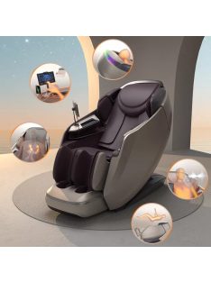   Masszázsfotel Balsadena, 4d masszázs, légmasszázs, Zero Gravity, Zero Space, 6 masszázstipus, 40 párna, 20 fej, infra melegítés, lábmasszázs - kávé