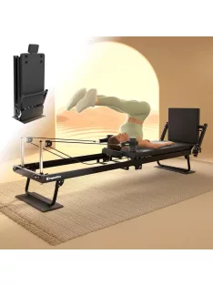   Reformer pilates inSPORTline Auraler, kettős ellenállási rendszer, összecsukható acélszerkezet, görgők a könnyű kezeléshez